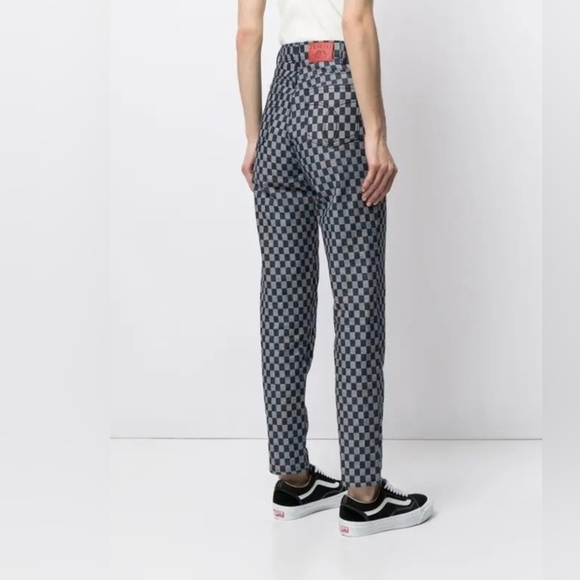 Fiorucci Denim Blue and White Checkered Jeans - Picture 2 of 10